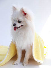 JHLY Yellow Pet Absorbent Bath Towel