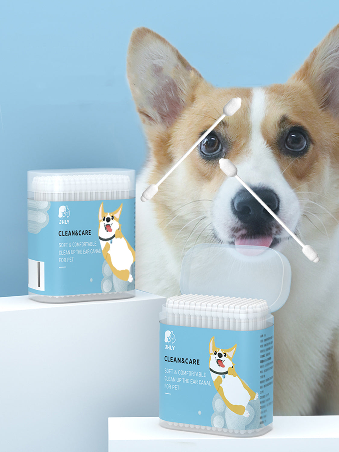 JHLY Pet Ear Cleaning Cotton Swabs For Dog
