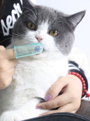 JHLY Soft Silicone Pet Finger Toothbrush For Dog & Cat 2pcs